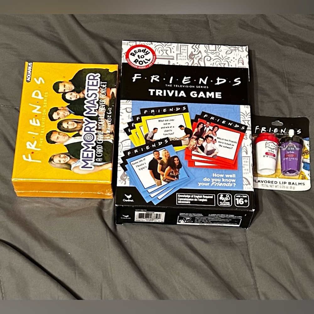 Bundle of Friends Items (Card Games and Lip Balms)